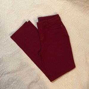 NYDJ - deep red “Marilyn straight leg” jean